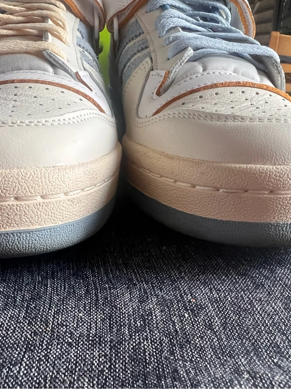 adidas Low-Top Sneakers in White and Light Blue